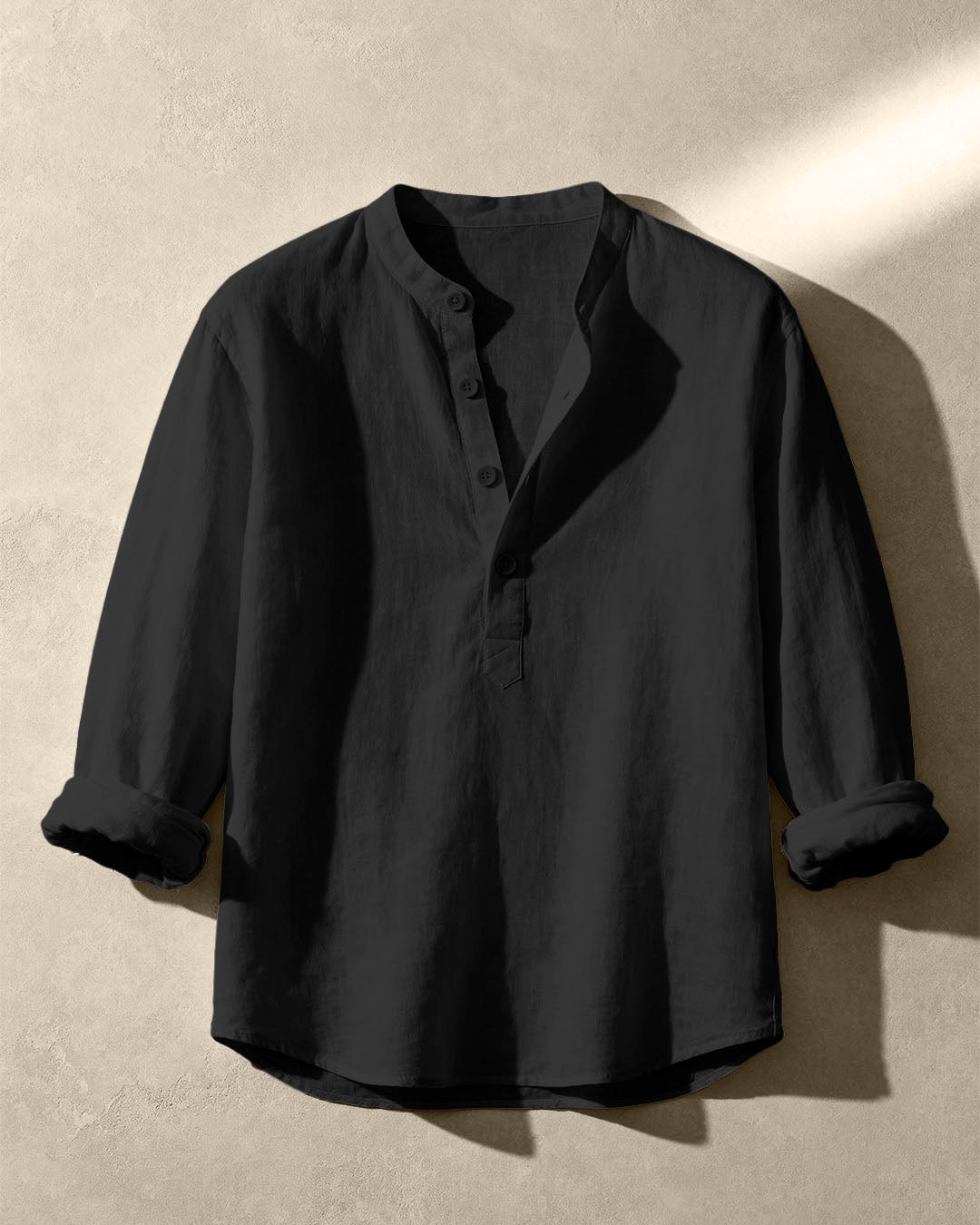 The Cotton-Linen Henley Shirt