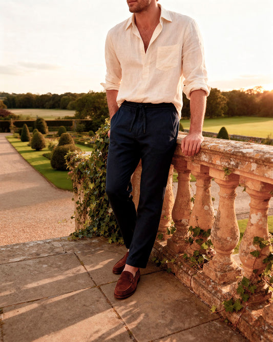 The Cotton-Linen Drawstring Trousers