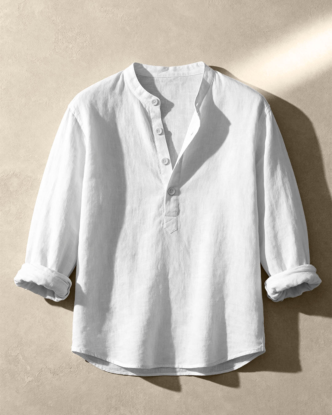 The Cotton-Linen Henley Shirt