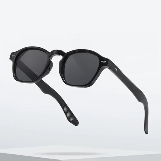 JNPCXI Retro Rivets Men Square Sunglasses Fashion Blue Green Trending Shades UV400 Women Clear Frame