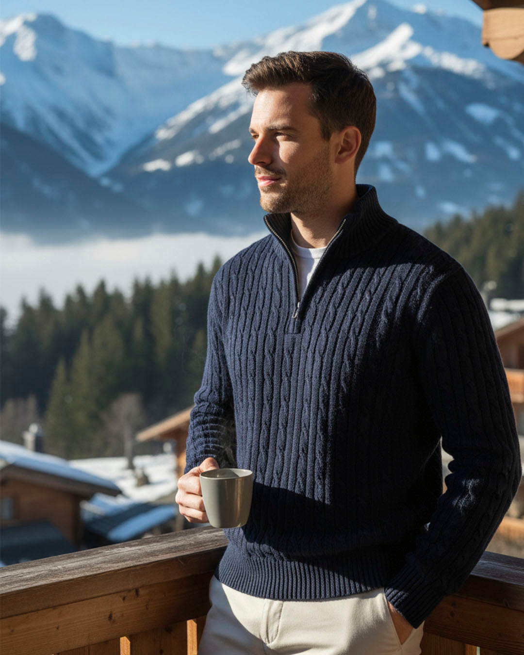 The Cable Knit Half-Zip