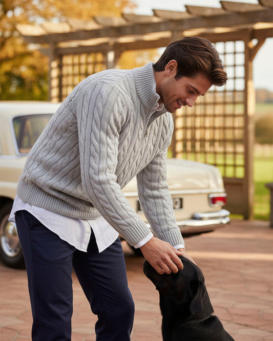 The Cable Knit Half-Zip